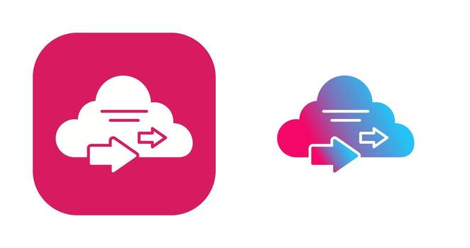 icono de vector de computación en la nube