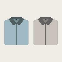 conjunto de de colores de los hombres apilado camisas en un blanco antecedentes vector