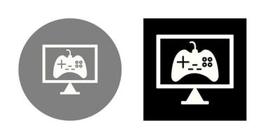 icono de vector de juegos en línea único