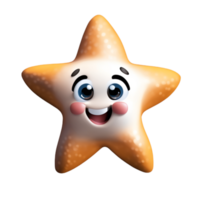 sjöstjärna söt ikon ai generativ png