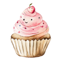 Cupcake dolce crema ai generativo png