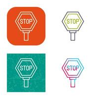 icono de vector de señal de stop