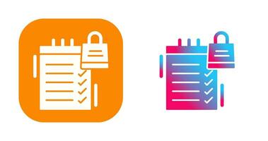 Shopping List Vector Icon