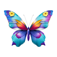 papillon coloré beauté ai génératif png