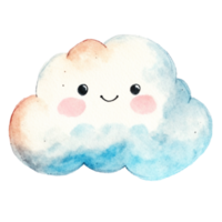 nuage mignonne dessin animé ai génératif png