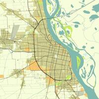 ciudad mapa de rosario, argentina vector