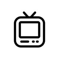 televisión icono en de moda plano estilo aislado en blanco antecedentes. televisión silueta símbolo para tu sitio web diseño, logo, aplicación, ui vector ilustración, eps10.