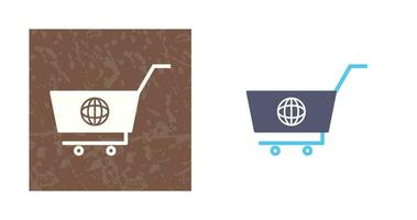 icono de vector de compras global único