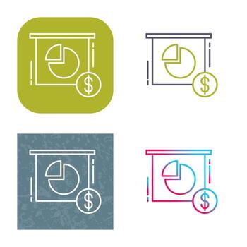 icono de vector de gráfico circular