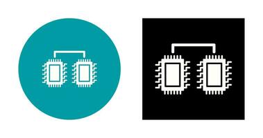 Processors Connected Vector Icon