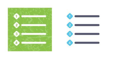 Unique Numbered list Vector Icon