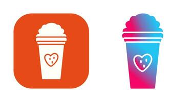 Unique Strawberry Milkshake Vector Icon