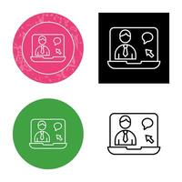 Online Interview Vector Icon