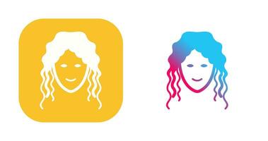 Hair Curly Vector Icon