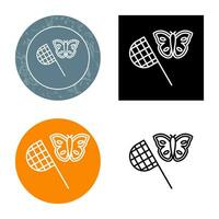 icono de vector de colector de mariposa