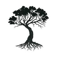 free vector silhouette tree collection,