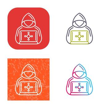 icono de vector de hacker