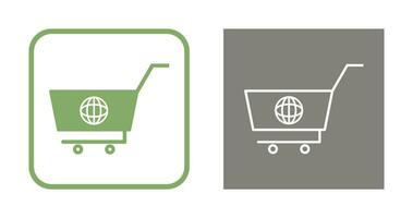 icono de vector de compras global único