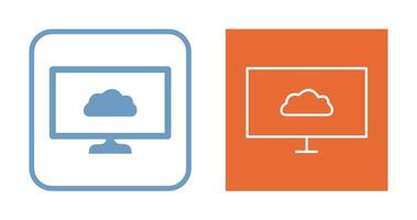 icono de vector de sistema de nube único