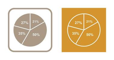 icono de vector de gráfico circular