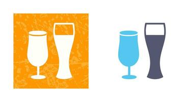 Unique Beer Glasses Vector Icon