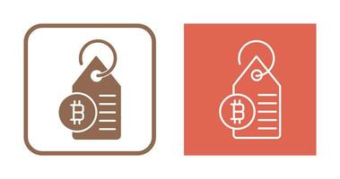 Bitcoin Label Tag Vector Icon
