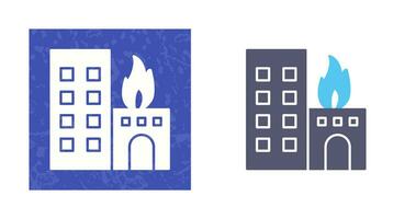 Unique Burning Building Vector Icon