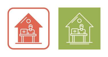 Work At Home Vector Icon