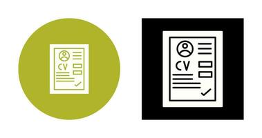 icono de vector de cv