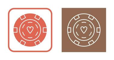 Unique Poker Chips Vector Icon