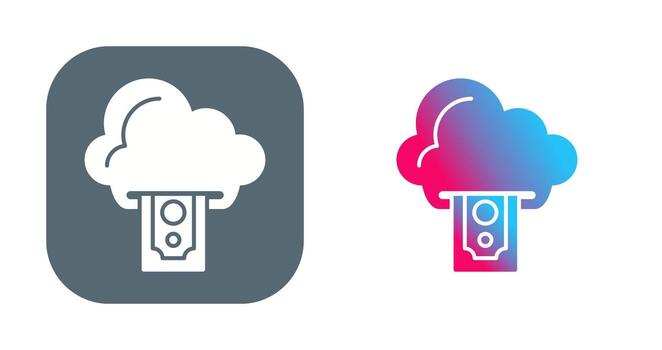 icono de vector de computación en la nube