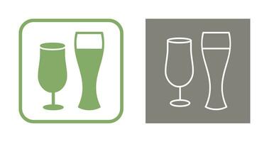 Unique Beer Glasses Vector Icon