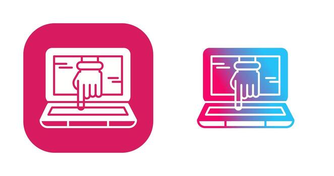 Computer Hacking Vector Icon