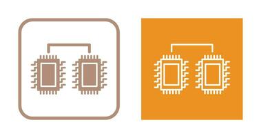 Processors Connected Vector Icon