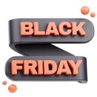 Black Friday Sale Sign 3d Illustration png