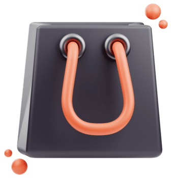 ilustração 3d de saco de compras png