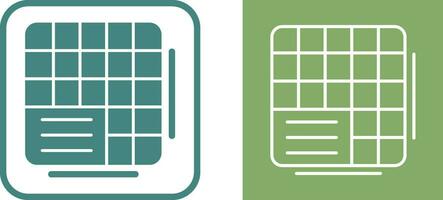 Table Data Vector Icon