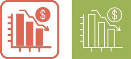 Chart Down Vector Icon