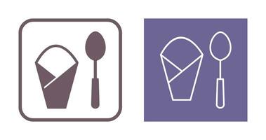 Spoon and Napkin Vector Icon