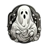 halloween ghost on isolated white background artwork photo