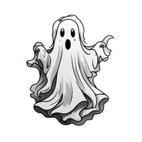 halloween ghost on isolated white background artwork photo