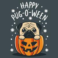 halloween happy pug  artwork photo