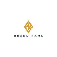 Abstract letter LR or RL logo. Luxury, simple, stylish, and elegant LR logo design in gold color isolated on a white background. Letter LR logo applied for real estate company logo design inspiration vector