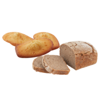 freshly baked bread cut out isolated transparent background png