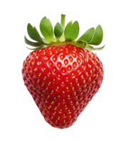 Frais fraise isolé sur transparent arrière-plan, une vibrant et juteux rouge baie dans fermer, ai génératif png