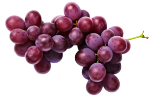 Fresh Grapes Isolated on transparent Background, Vibrant and Juicy Grape Cluster, ai generative png