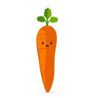 contento y sonrisa Zanahoria Zanahoria vector icono y símbolo aislado en blanco antecedentes vector ilustración