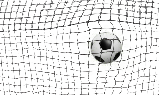 The soccer ball goes into the net and scores a goal. PNG transparent  29970277 PNG