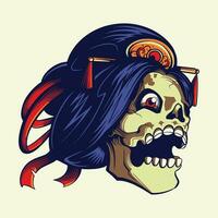 The Geisha Skull vector art