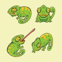 design chameleon vector art